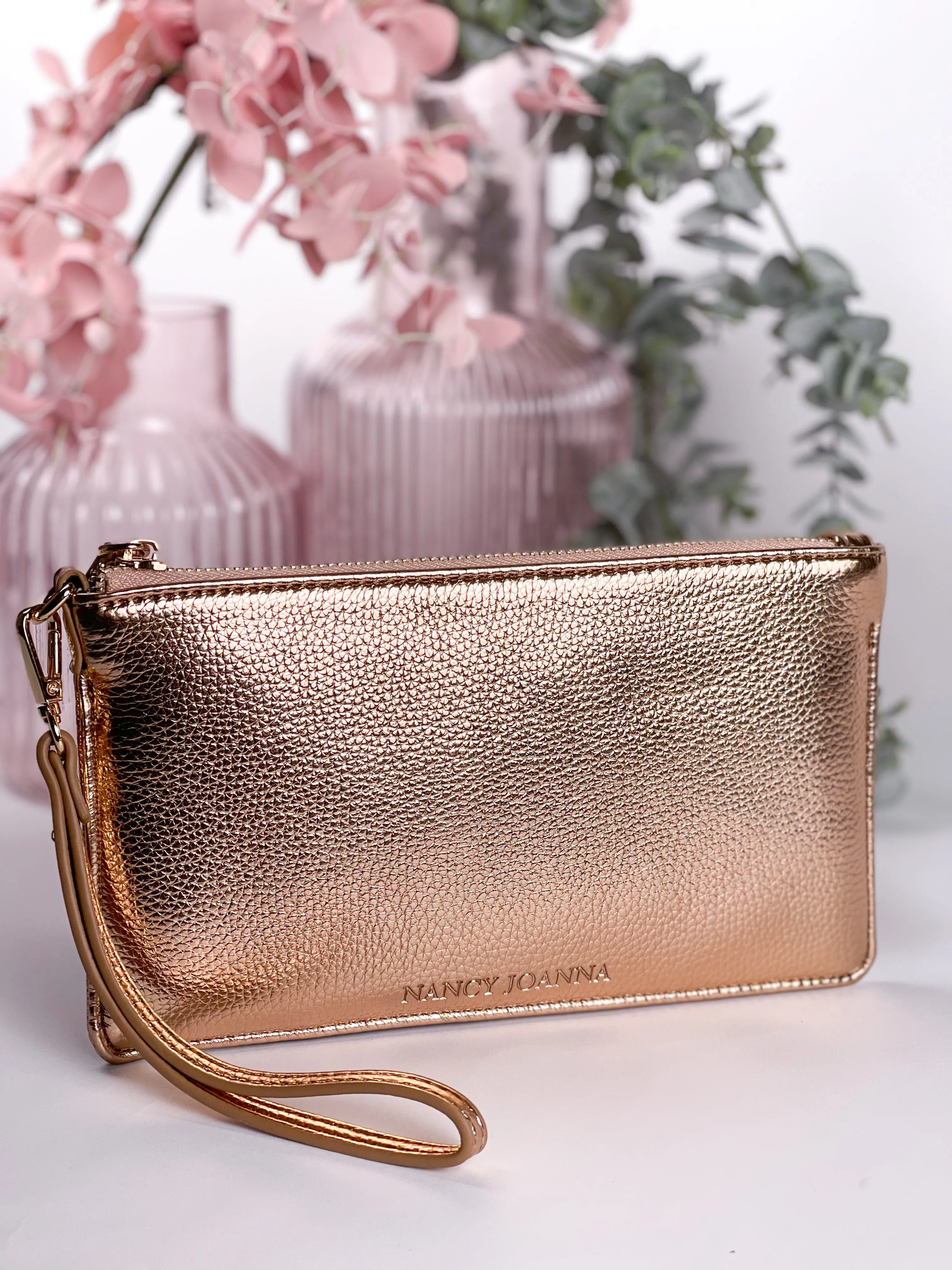 Rose Gold Nancy Joanna Clutch