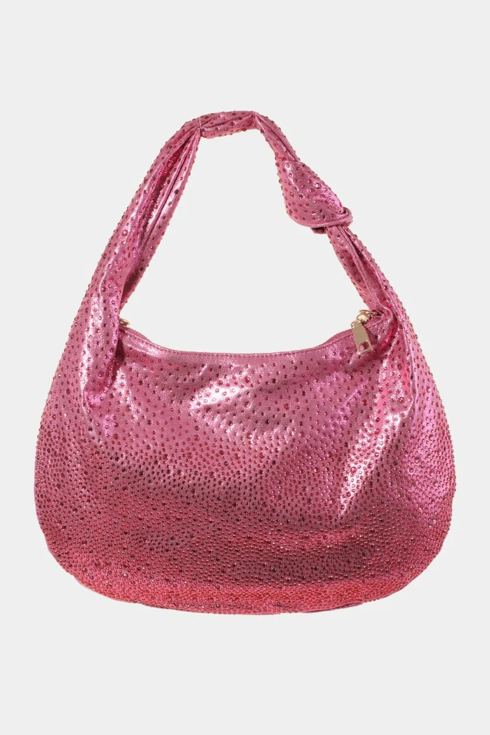 Soft Hobo Rhinestone Shoulder Handbag