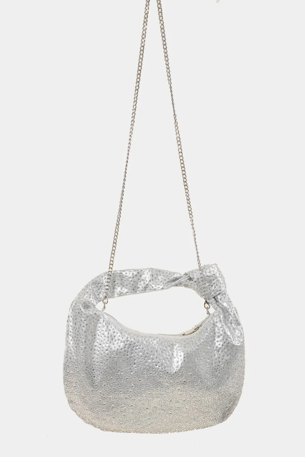 Soft Hobo Rhinestone Shoulder Handbag