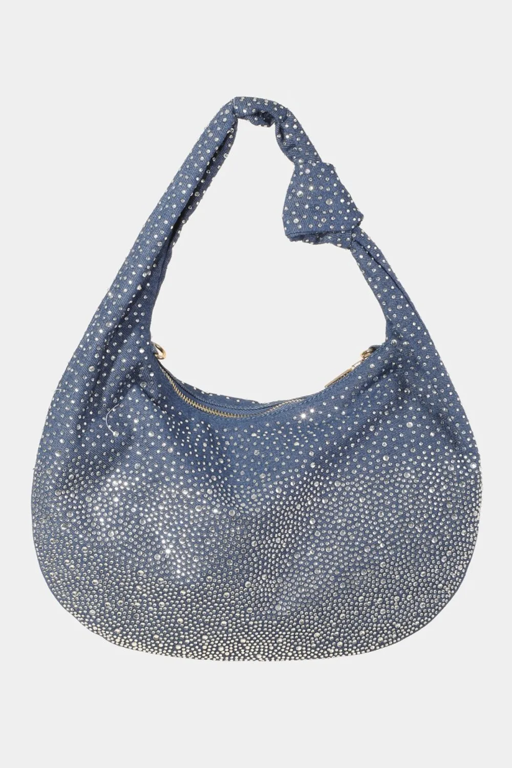 Soft Hobo Rhinestone Shoulder Handbag