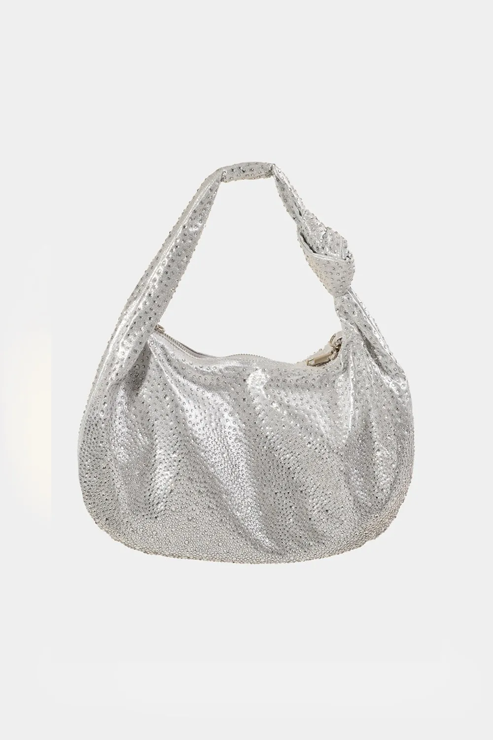 Soft Hobo Rhinestone Shoulder Handbag