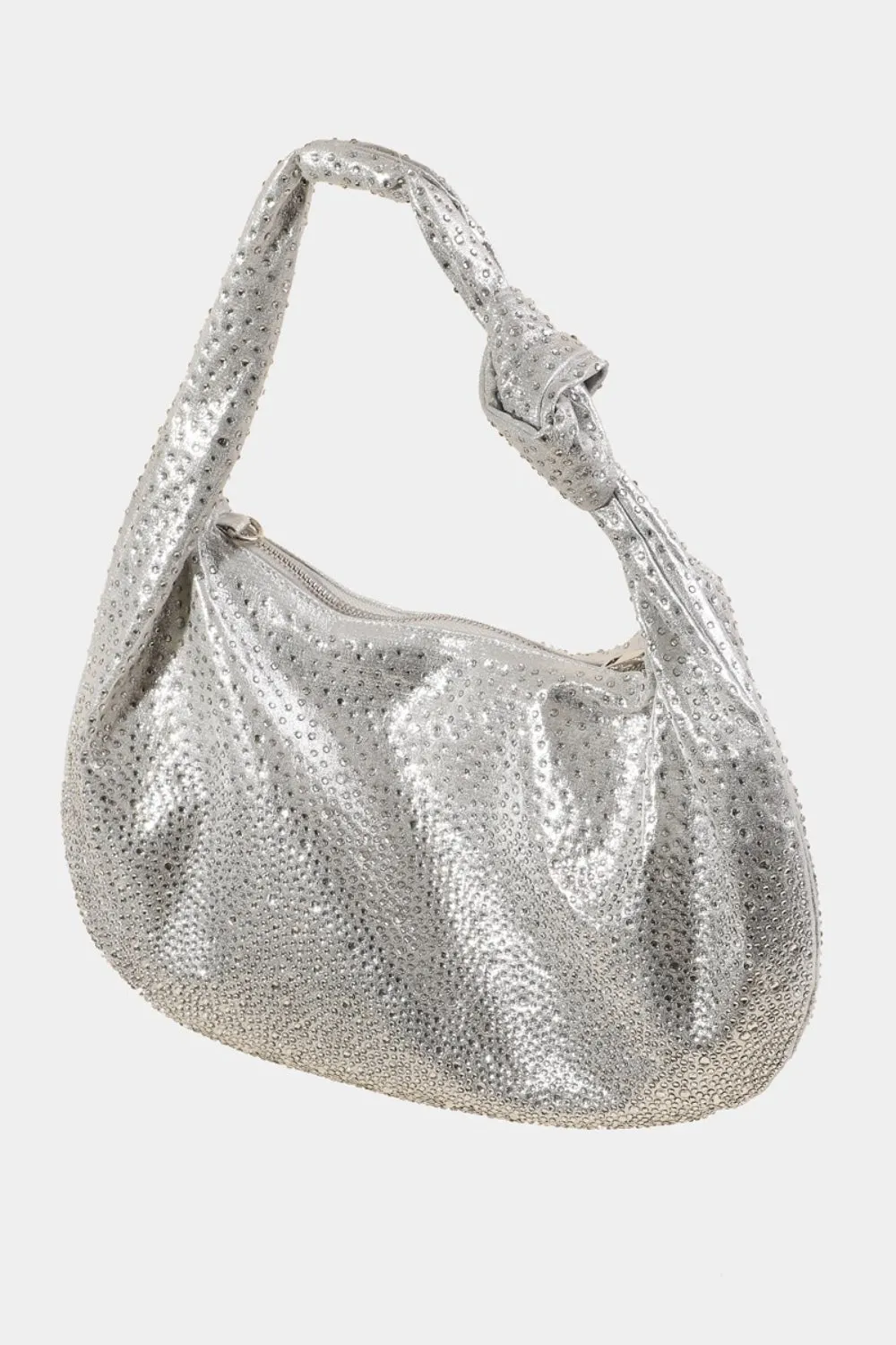 Soft Hobo Rhinestone Shoulder Handbag