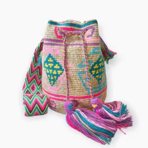 Summer Solstice Tribal Beach Bag | Crossbody Bucket Bag for summer