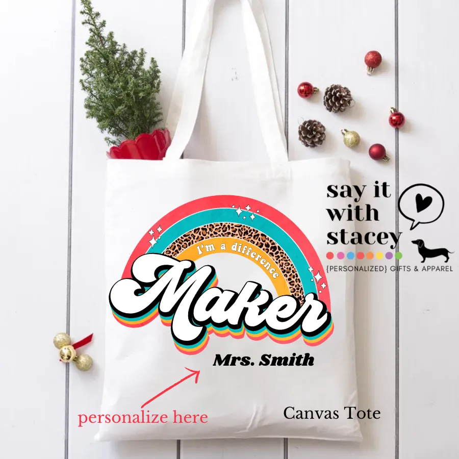 Teacher Canvas Tote Bags