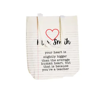 Teacher Ruled Note Tote Bag