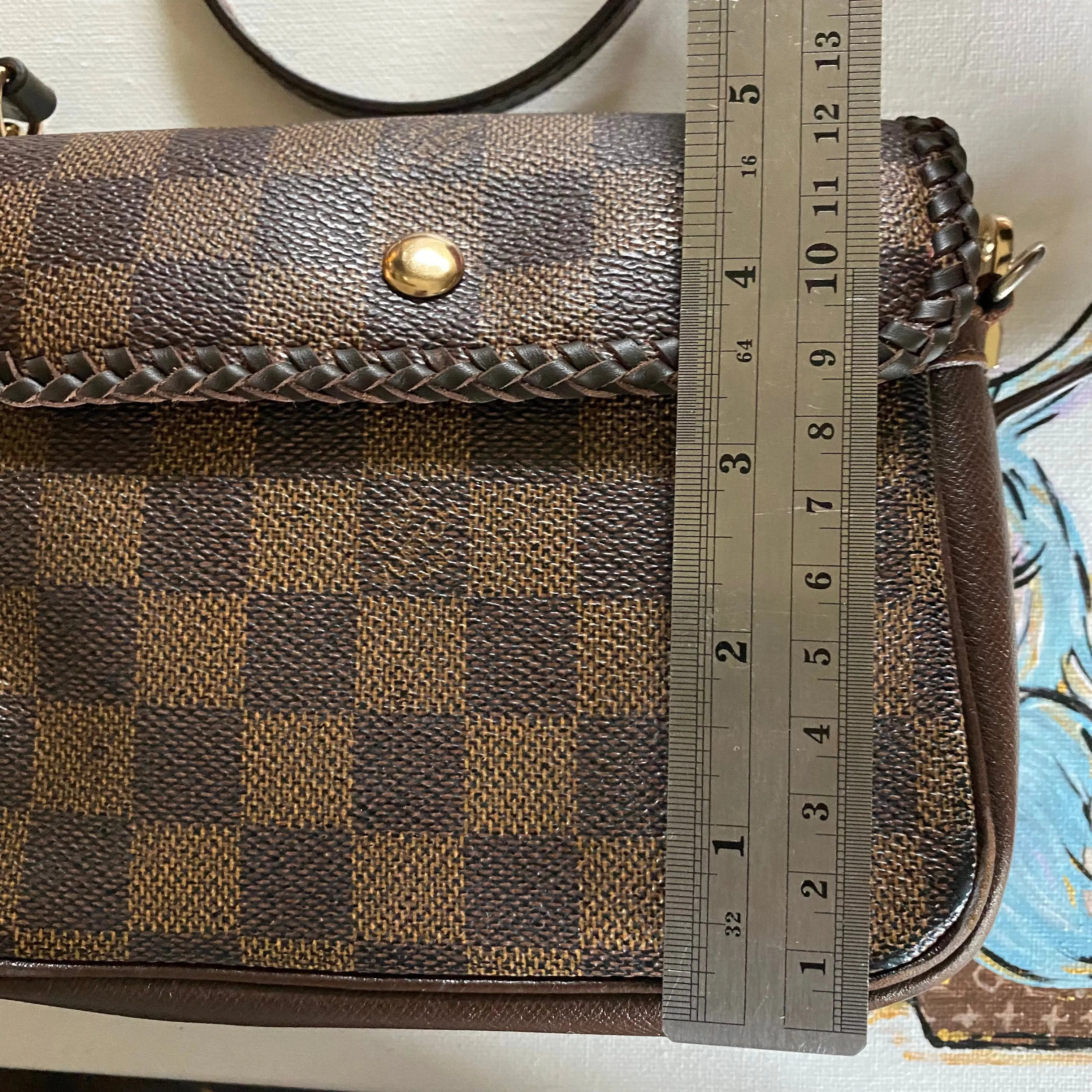 The Junco - Vintage Damier Crossbody Bag