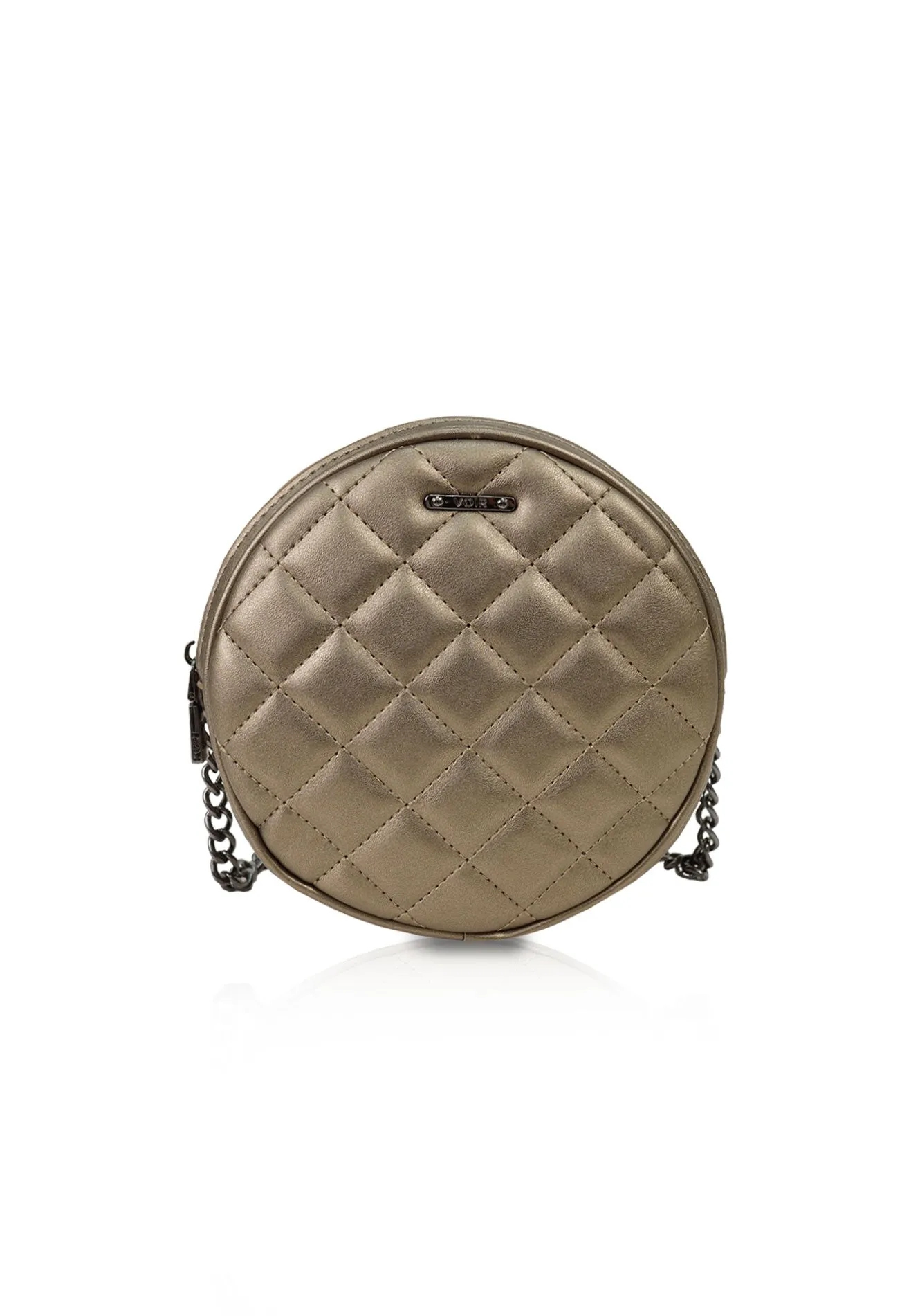 VOIR Quilted Round Chain Strap Bag