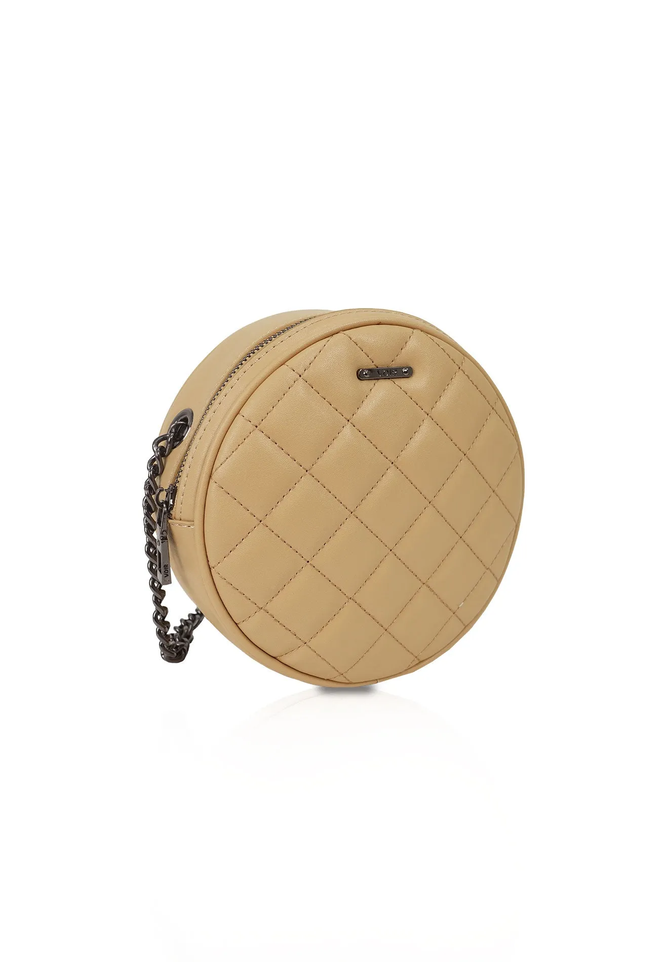 VOIR Quilted Round Chain Strap Bag