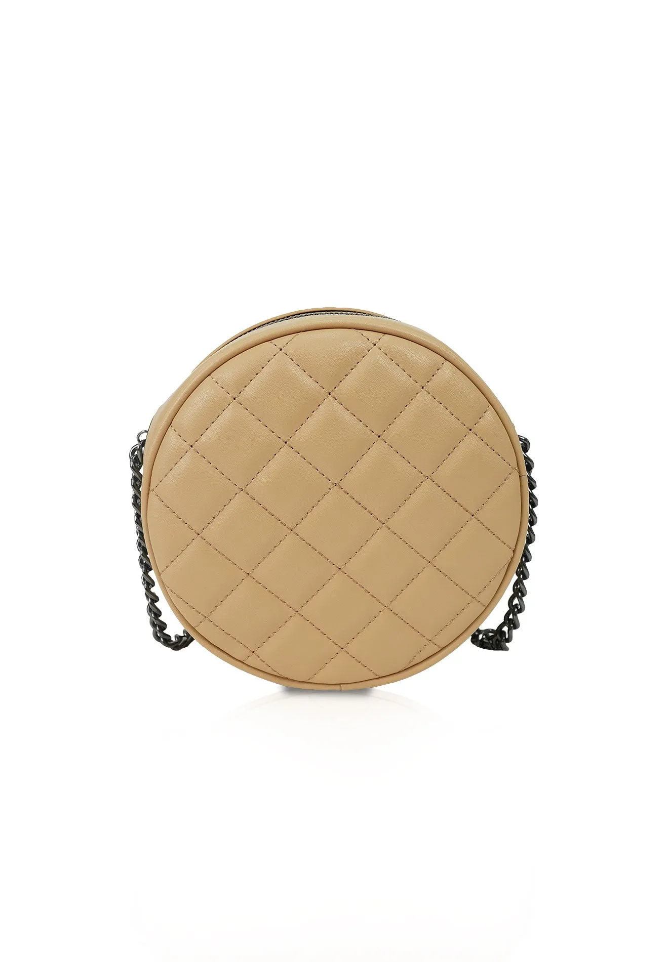 VOIR Quilted Round Chain Strap Bag