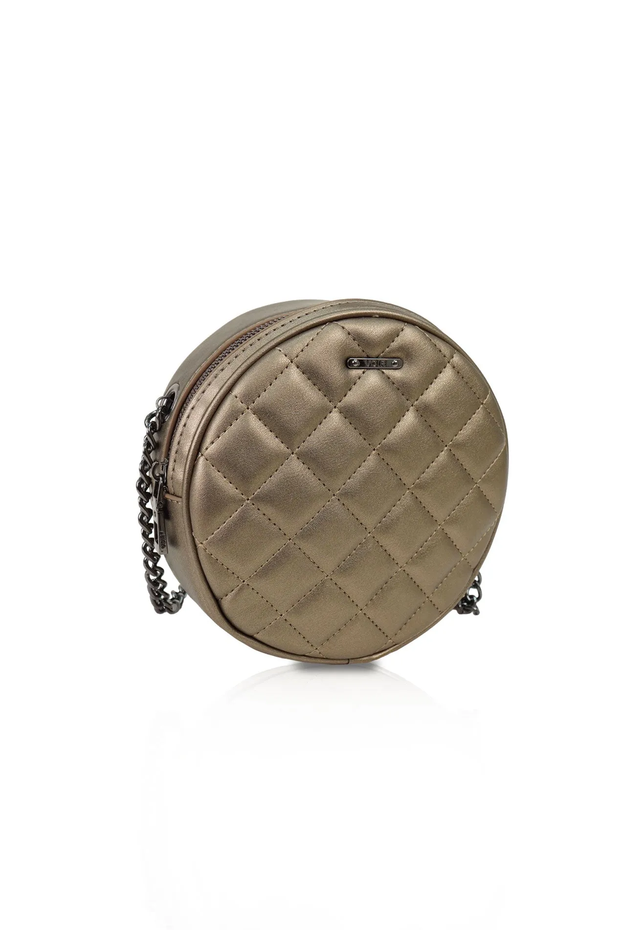 VOIR Quilted Round Chain Strap Bag