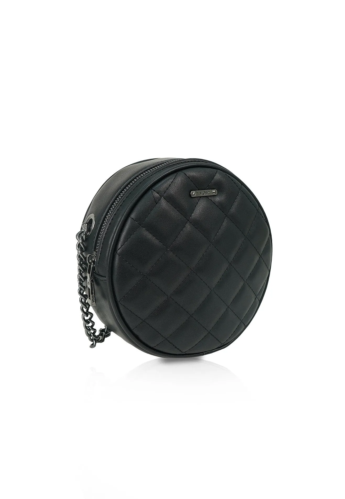 VOIR Quilted Round Chain Strap Bag