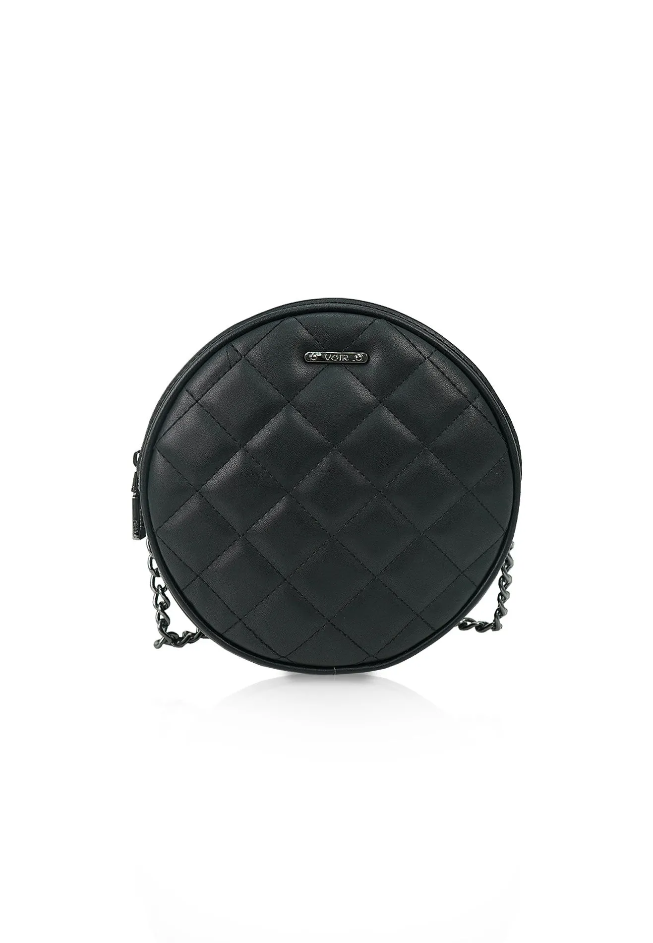 VOIR Quilted Round Chain Strap Bag