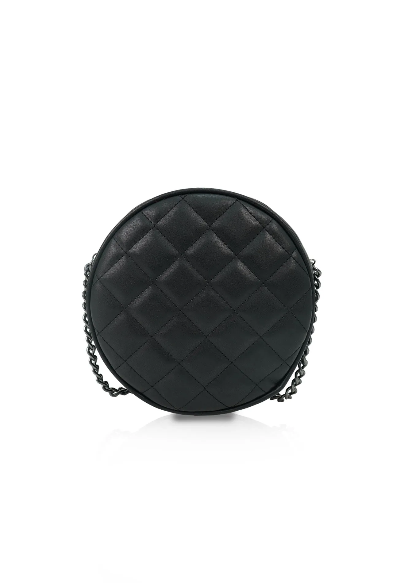 VOIR Quilted Round Chain Strap Bag